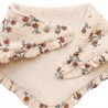 Bavoir bandana éponge fleuri ecru - À la cueillette