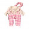 Tenue de poupée Sacha vichy rose - Chichi pompon