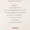 Plaque en céramique à accrocher "Notre famille" cœurs rouge