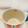 Mug en céramique rayé orange