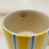 Mug en céramique rayé  jaune