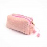 Trousse en velours Coeurs dorés