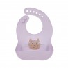 Bavoir en silicone avec poche - Tiny team, chat