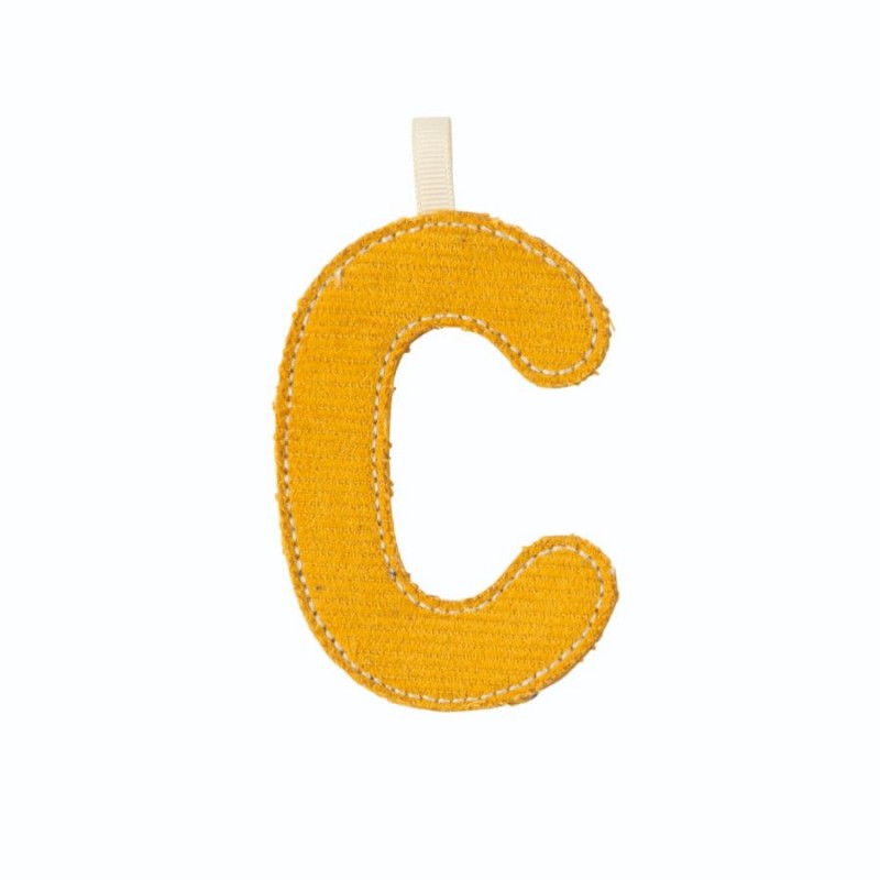 Lettre en tissu C phosphorescente Lettre en tissu C phosphorescente