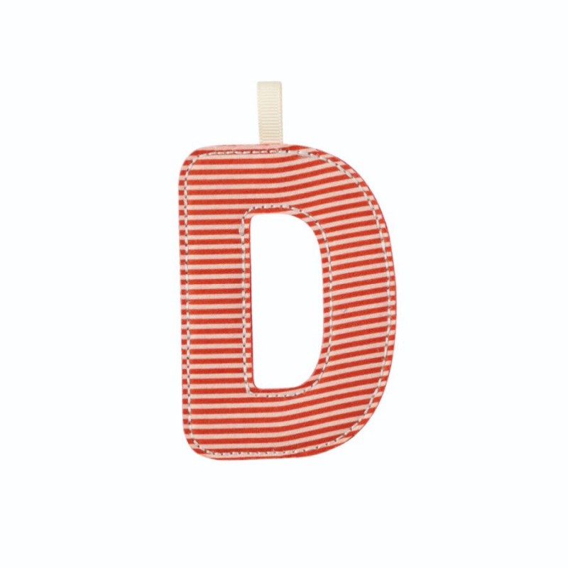 Lettre en tissu D phosphorescente
