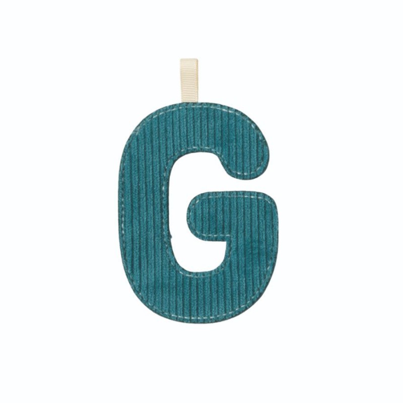 Lettre en tissu G phosphorescente