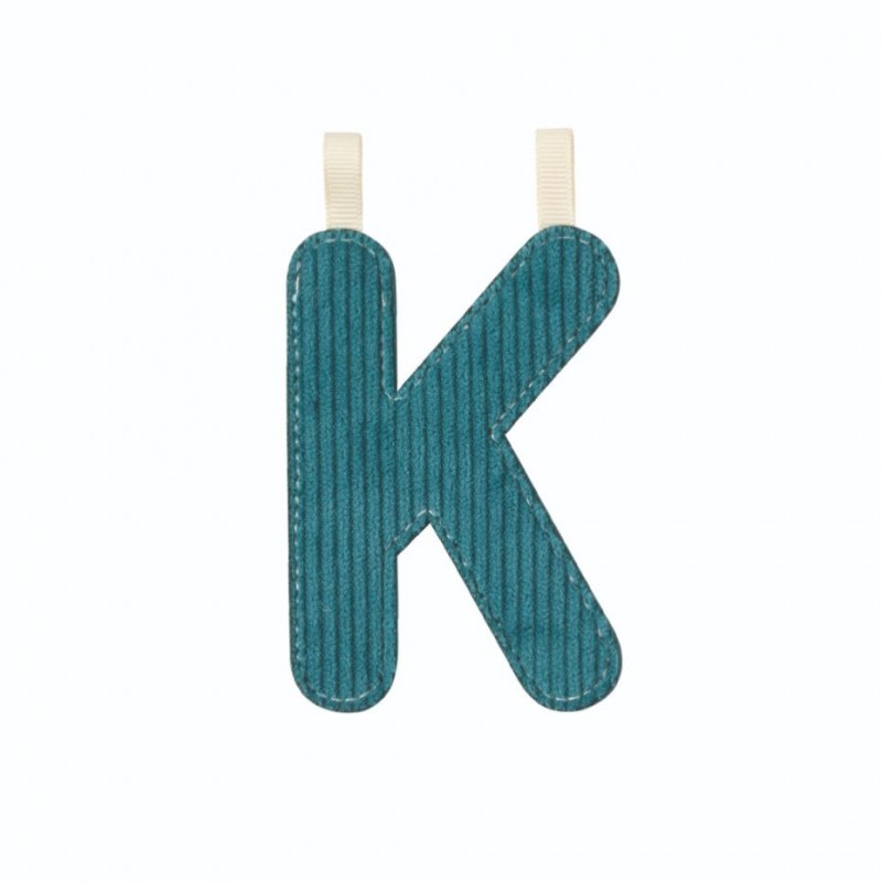 Lettre en tissu K phosphorescente