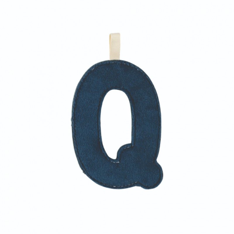Lettre en tissu Q phosphorescente Lettre en tissu Q phosphorescente