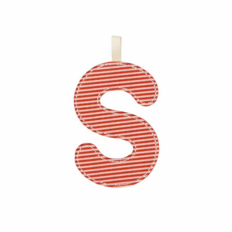Lettre en tissu S phosphorescente