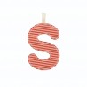 Lettre en tissu S phosphorescente