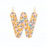 Lettre en tissu W phosphorescente