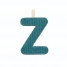 Lettre en tissu Z phosphorescente