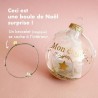 Bracelet breloque dans sa boule de Noël - Etoile cristal doré