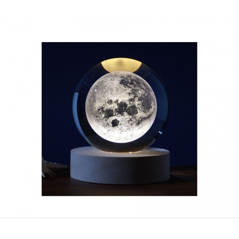 Lampe boule de verre médium - Lune Lampe boule de verre médium - Lune