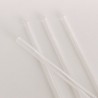 Set de 4 pailles en verre Coeur blanc - 20 cm