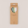 Set de 4 pailles torsadées en verre Vert - 20 cm