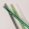 Set de 4 pailles torsadées en verre Vert - 20 cm