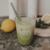 Set de 4 pailles torsadées en verre Vert - 20 cm