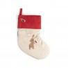 Chaussette brodée de Noël - Lièvre