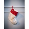 Chaussette brodée de Noël - Lièvre