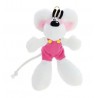 Porte-clés peluche Diddl en salopette Rose 15 cm