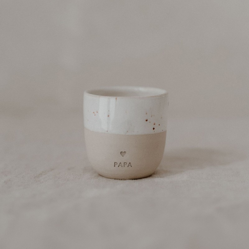 Tasse à expresso en grès "PAPA" Tasse à expresso en grès "PAPA"