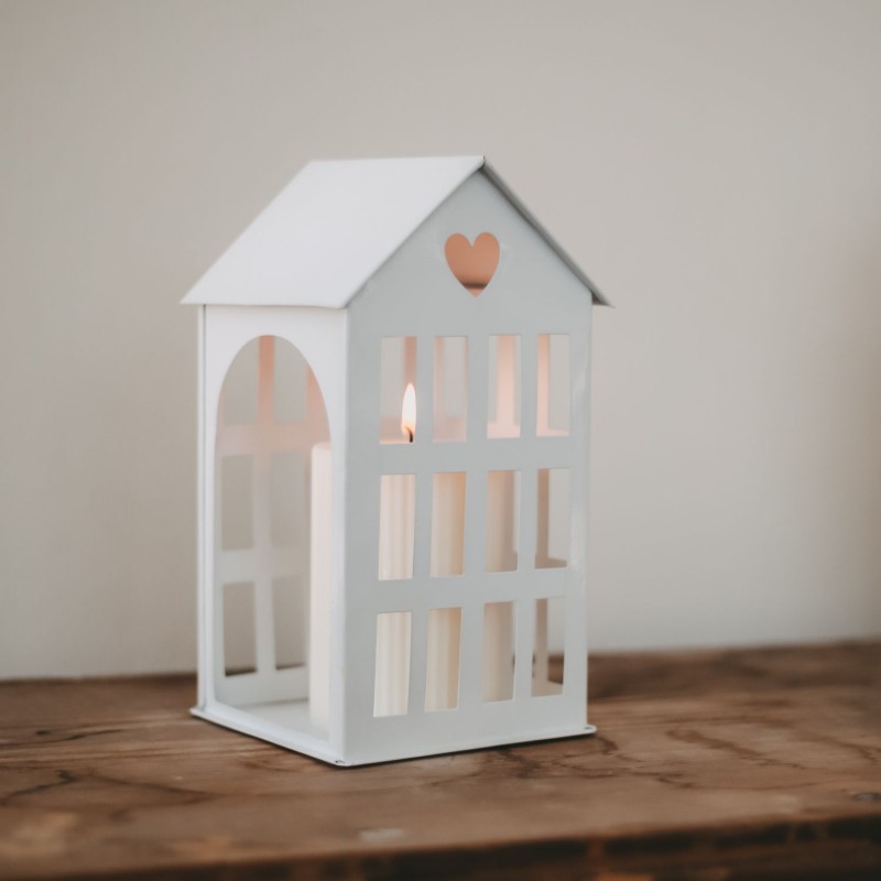 Maison en métal blanc - Taille moyenne Maison en métal blanc - Taille moyenne