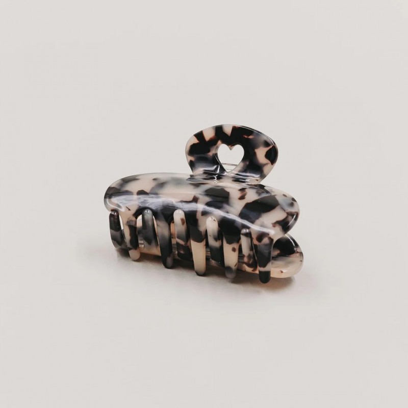 Grande barrette cœur léopard Grande barrette cœur léopard