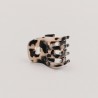 Petite barrette cœur léopard