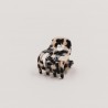 Petite barrette cœur léopard