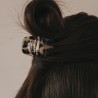 Petite barrette cœur léopard