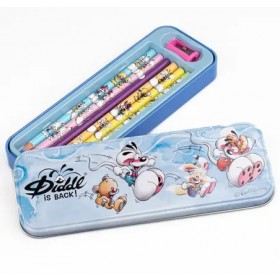 Plumier métal 6 crayons de...