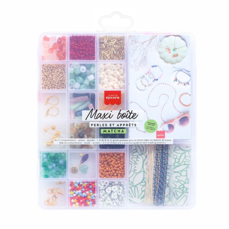 Maxi boîte de perles & apprêts - Matcha Maxi boîte de perles & apprêts - Matcha