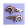 Barrettes à cheveux - Arc-en-ciel