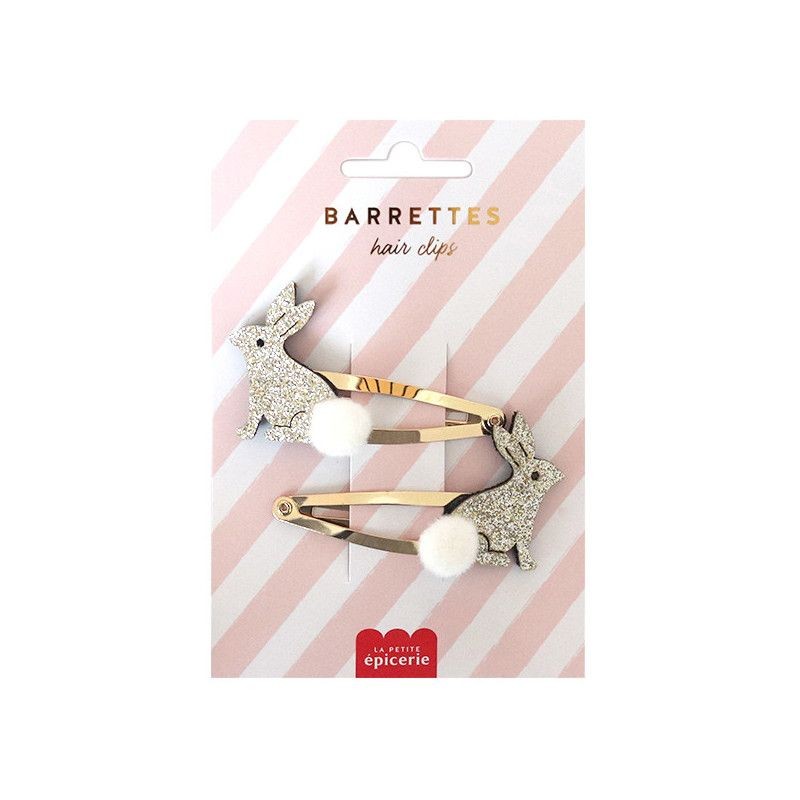 Barrettes à cheveux - Lapin Barrettes à cheveux - Lapin