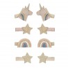 Set de 8 mini barrettes - Licorne céleste