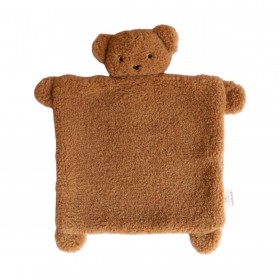 Doudou plat ourson marron -...