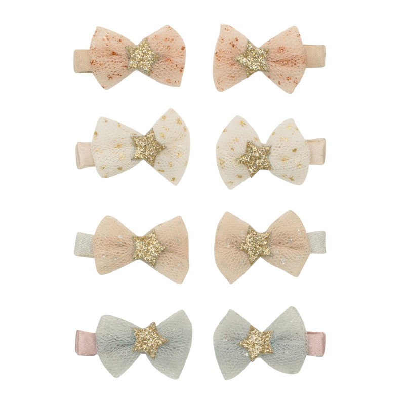Set de 8 mini barrettes - Noeud tutu Set de 8 mini barrettes - Noeud tutu