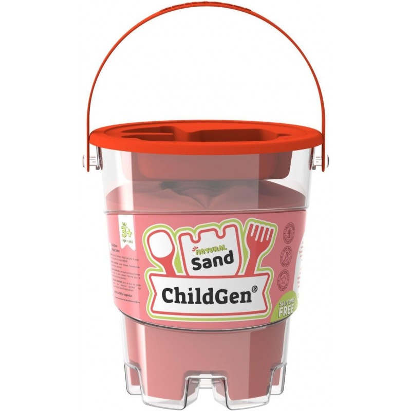 Seau de sable cinétique avec forme 500 gr - Rouge Seau de sable cinétique avec forme 500 gr - Rouge