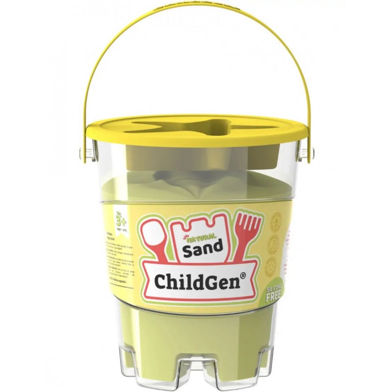 Seau de sable cinétique avec forme 500 gr - Jaune Seau de sable cinétique avec forme 500 gr - Jaune