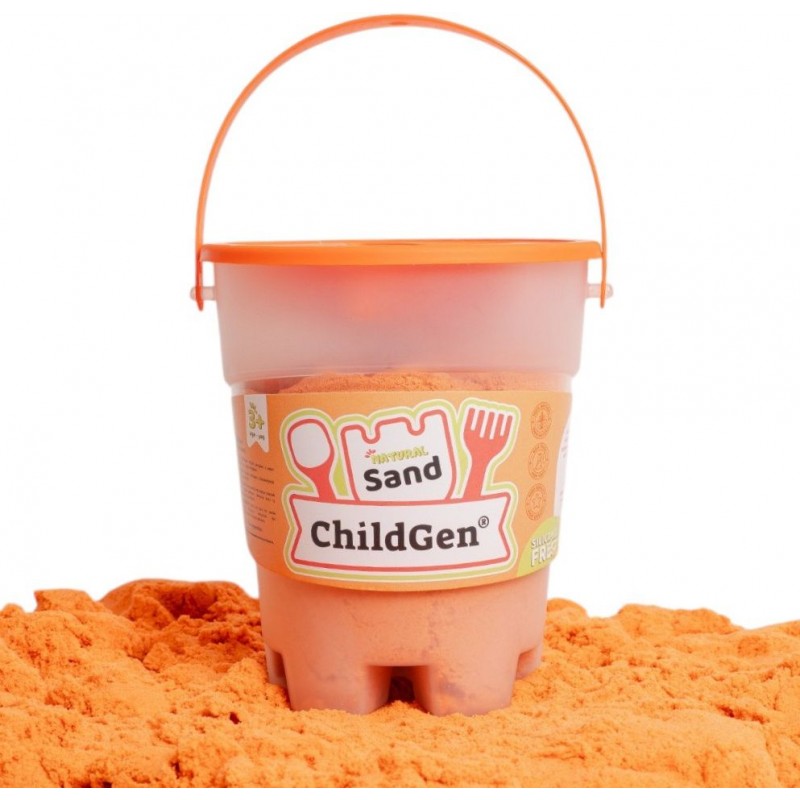 Seau de sable cinétique avec forme 500 gr - Orange Seau de sable cinétique avec forme 500 gr - Orange