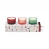 Lot de 3 bougie parfumée en verre