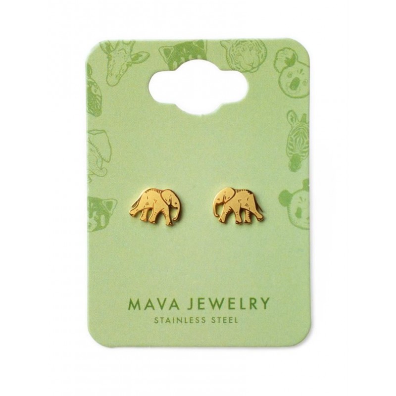 Boucles d'oreilles or - Eléphant Boucles d'oreilles or - Eléphant