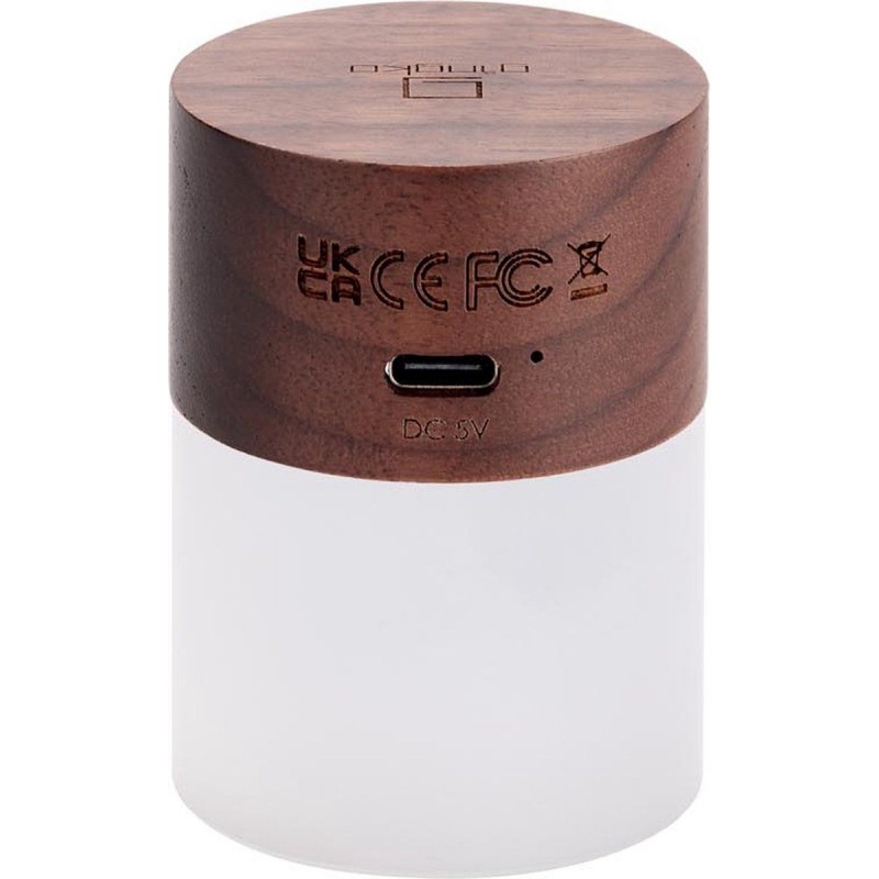 Lampe d'ambiance Lemelia rechargeable - Bois de frêne noyer