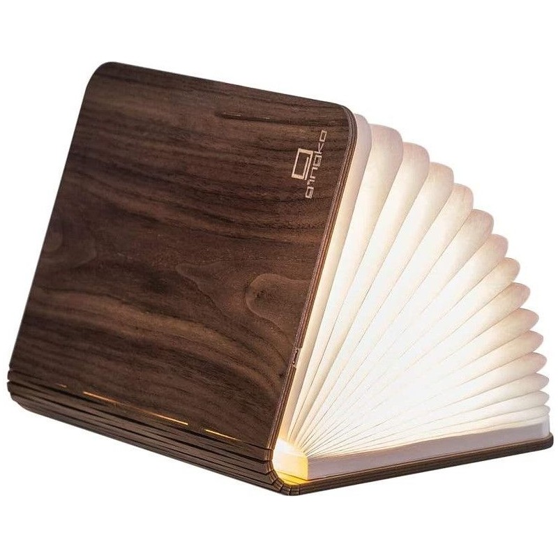 Grande Lampe livre - Bois noyer