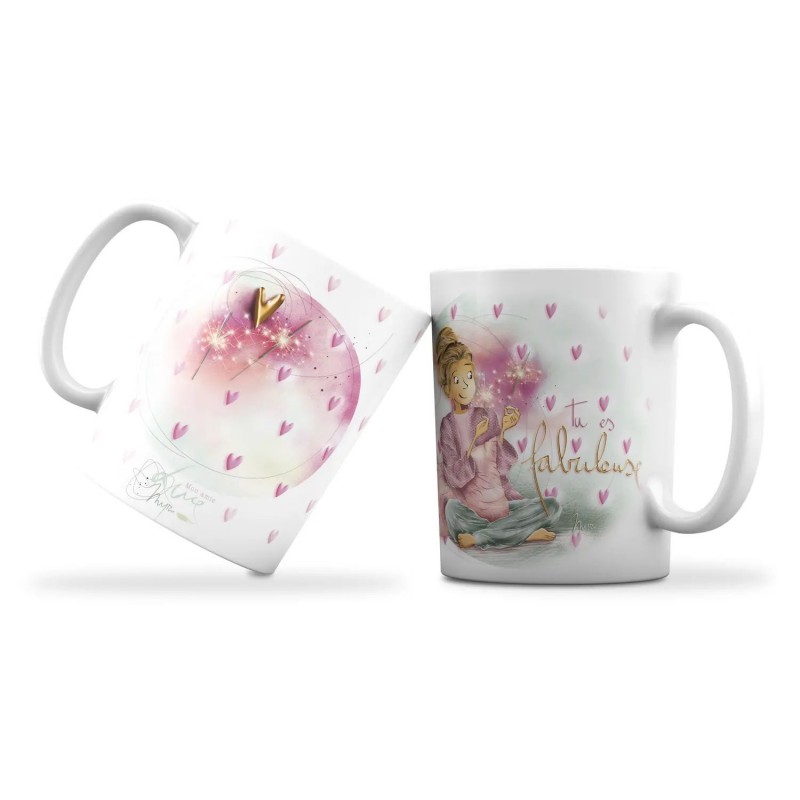 Mug Mon Amie Luce - Tu es fabuleuse (coeurs)