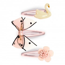 Plume - Barrettes Violette