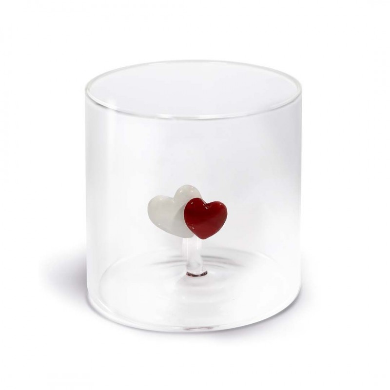 Verre à eau - Coeurs