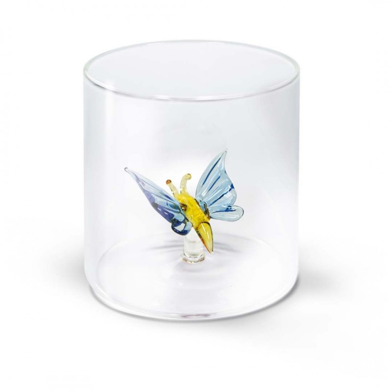 Verre à eau - Papillon