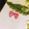 Boucles d'oreilles coeur - Rouge rose